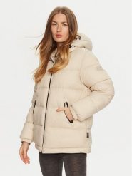 Napapijri Kurtka puchowa A-Box Logo NP0A4HZ2 Beżowy Regular Fit. Brązowe kurtki Napapijri, m, bez wzorów, z puchu, bez kaptura. Za 729.99 zł.