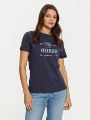 Guess T-Shirt V5RI05 J1314 Granatowy Regular Fit. Niebieskie t-shirty Guess, xs, z aplikacjami, z bawełny, bez kołnierzyka, bez ramiączek. Za 129.99 zł.
