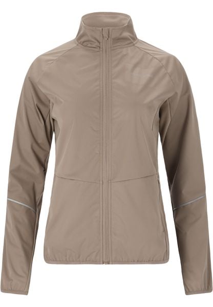 Kurtka damska Endurance Elving Functional. Brązowe kurtki do biegania Endurance, bez wzorów, z materiału, bez kaptura, do biegania. Za 178.50 zł.