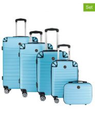 Geographical Norway 5-częściowy zestaw "Shock" w kolorze błękitnym rozmiar: onesize. Niebieskie walizki Geographical Norway. Za 543.99 zł.
