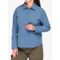 Koszula przeciw komarom damska Royal Robbins Wilder Shirt L/S. Niebieskie koszule ROYAL ROBBINS, l, bez wzorów, casualowe, bez kołnierzyka, bez ramiączek. Za 377.99 zł.