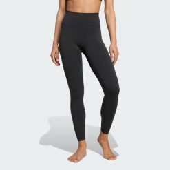 Legginsy All Me 7/8. Brązowe legginsy adidas, bez wzorów, sportowe. Za 279.00 zł.