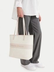 Beverly Hills Polo Club Torebka EO-BHPC-L-012-09 Écru. Shopper bag Beverly Hills Polo Club, bez wzorów, z materiału, bez dodatków. Za 299.99 zł.