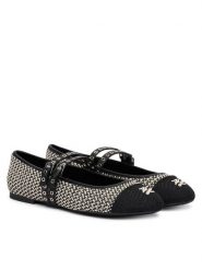 KARL LAGERFELD Baleriny Karo KL40128 Czarny. Czarne baleriny KARL LAGERFELD, bez wzorów, z syntetyku, bez obcasa, bez zapięcia. Za 749.99 zł.