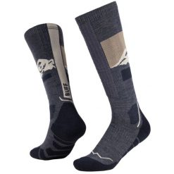 Skarpetki sportowe dla dorosłych Merino Heavyweight Over The Calf Socks. Niebieskie skarpetki Buff, bez wzorów, z elastanu. Za 159.99 zł.