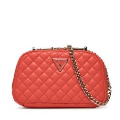 Torebka Guess. Pomarańczowe kopertówki Guess, z aplikacjami, wizytowe, bez dodatków. Za 299.99 zł.