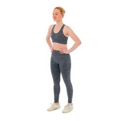 Damski zestaw sportowy Xtreme - legginsy sportowe + top sportowy - Antracyt. Szare legginsy XTREME SOCKSWEAR, bez wzorów, z materiału, sportowe. Za 190.74 zł.