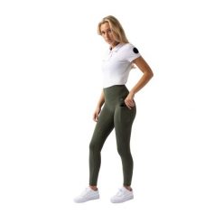 Damskie legginsy jeździeckie z pełną przyczepnością Horze Gillian. Zielone legginsy HORZE, bez wzorów, z elastanu, wizytowe. Za 278.90 zł.
