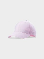 4F Czapka z daszkiem strapback damska - różowa S. Czerwone czapki z daszkiem 4f, na lato, bez wzorów, z bawełny, klasyczne. W wyprzedaży za 29.99 zł.