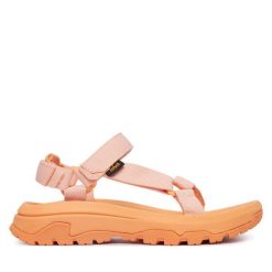 Sandały Teva. Brązowe sandały Teva, bez wzorów, sportowe, bez obcasa, bez zapięcia. Za 379.99 zł.