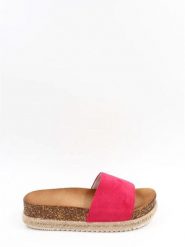 Viagiulia Klapki w kolorze różowym rozmiar: 36. Różowe klapki Viagiulia, bez wzorów, klasyczne, z otwartym noskiem, bez obcasa, na platformie, bez zapięcia. Za 52.55 zł.