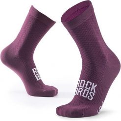 Skarpety rowerowe Rockbros. Fioletowe skarpetki ROCKBROS, bez wzorów, z elastanu. Za 51.60 zł.