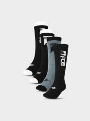 4F Skarpety snowboardowe (2-pack) damskie - czarne 35-38. Czarne skarpetki 4f, bez wzorów, z elastanu. W wyprzedaży za 79.99 zł.