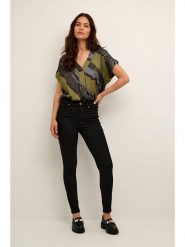 CULTURE Dżinsy - Slim fit - w kolorze czarnym rozmiar: 40. Czarne jeansy Culture, bez wzorów, z podwyższonym stanem. Za 153.34 zł.