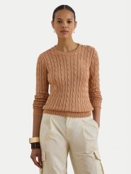 LAUREN RALPH LAUREN Sweter Montiva 200P14039005 Różowy jasny Regular Fit. Czerwone swetry Lauren Ralph Lauren, l, bez wzorów, z bawełny, bez ramiączek. Za 859.99 zł.