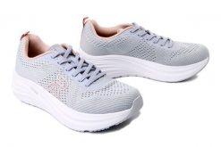 Rieker W4101-41 grey, półbuty damskie. Szare półbuty wsuwane Rieker, na lato, bez wzorów, bez obcasa. Za 399.90 zł.