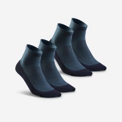 Skarpety turystyczne Quechua Hike 50 Mid x2. Niebieskie skarpetki QUECHUA, bez wzorów, z bawełny. Za 21.99 zł.