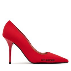 Szpilki LOVE MOSCHINO. Czerwone szpilki Love Moschino, bez wzorów, bez obcasa, na szpilce, bez zapięcia. Za 719.99 zł.