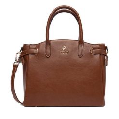 Torebka Beverly Hills Polo Club. Brązowe torebki klasyczne Beverly Hills Polo Club, bez wzorów, bez dodatków. Za 269.99 zł.