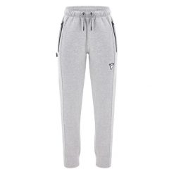 Damskie spodnie dresowe Macron FCE Simo. Szare spodnie dresowe Macron, bez wzorów, z dresówki, długie. W wyprzedaży za 301.65 zł.