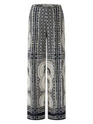 Miss Lagotte Spodnie w kolorze czarno-białym rozmiar: 44. Białe spodnie materiałowe Miss Lagotte, bez wzorów, z materiału, z podwyższonym stanem. Za 126.99 zł.