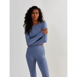 Longsleeve fitness damski Beshaped Femme Force bezszwowy. Niebieskie biustonosze BESHAPED, bez wzorów, z nylonu. Za 189.00 zł.