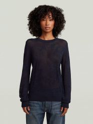 G-Star Sweter w kolorze granatowym rozmiar: S. Niebieskie swetry G-Star, s, bez wzorów, retro, bez ramiączek. Za 172.95 zł.