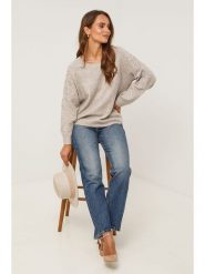 Soft Cashmere Sweter w kolorze szarobrązowym rozmiar: 34/36. Brązowe swetry Soft Cashmere, bez wzorów, klasyczne, bez ramiączek. Za 121.99 zł.