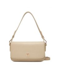 Tommy Hilfiger Torebka Th Icon Conv AW0AW17677 Beżowy. Brązowe torebki klasyczne Tommy Hilfiger, bez wzorów, ze skóry, bez dodatków. Za 509.99 zł.