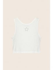 Like Flo Top w kolorze białym rozmiar: 176. Białe topy Like Flo, s, bez wzorów, z wiskozy, klasyczne, bez kołnierzyka, bez ramiączek. Za 52.99 zł.