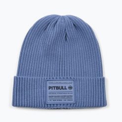 Czapka zimowa Pitbull Beanie Dock. Niebieskie czapki zimowe PITBULL, bez wzorów, z materiału, sportowe. Za 62.99 zł.