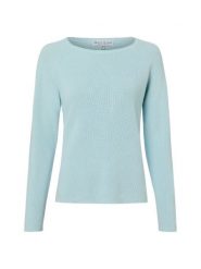 Marie Lund Sweter z dzianiny Kobiety Bawełna niebieski, M. Niebieskie swetry Marie Lund, m, bez wzorów, z bawełny, klasyczne, bez ramiączek. Za 179.95 zł.