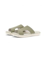 Ilse Jacobsen Klapki w kolorze khaki rozmiar: 40. Brązowe klapki Ilse Jacobsen, bez wzorów, klasyczne, z otwartym noskiem, bez obcasa, bez zapięcia. Za 86.99 zł.