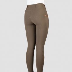 Damskie legginsy jeździeckie EQPRO Mindy. Brązowe legginsy Horka, bez wzorów, z dzianiny, długie. Za 329.00 zł.