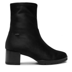 Botki HÖGL. Czarne botki Högl, bez wzorów, z gore-texu, bez obcasa, na słupku, bez zapięcia. Za 639.99 zł.
