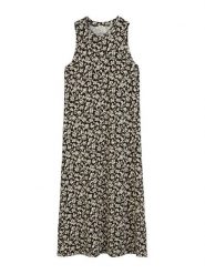 Marc O´Polo Sukienka w kolorze czarno-kremowym rozmiar: M. Brązowe sukienki m, bez wzorów, bez kołnierzyka, bez ramiączek, midi. Za 308.90 zł.