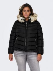 ONLY Carmakoma Kurtka puchowa 15305702 Czarny Regular Fit. Czarne kurtki Only Carmakoma, na zimę, bez wzorów, z puchu, bez kaptura. Za 199.99 zł.