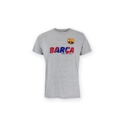 FC Barcelona dorosły szary T-shirt. Szare t-shirty FC Barcelona, bez wzorów, sportowe, bez kołnierzyka, bez ramiączek. Za 126.26 zł.