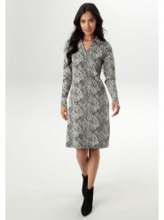 Aniston Sukienka w kolorze kremowo-czarnym rozmiar: 36. Brązowe sukienki Aniston, bez wzorów, bez kołnierzyka, bez ramiączek, midi. Za 65.69 zł.