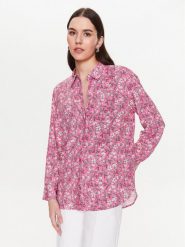 United Colors Of Benetton Koszula 5T17DQ02Y Różowy Relaxed Fit. Czerwone koszule United Colors Of Benetton, s, bez wzorów, z wiskozy, bez kołnierzyka, bez ramiączek. Za 149.99 zł.
