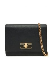 Elisabetta Franchi Torebka BS-11A-51E2-V280 Czarny. Czarne kopertówki Elisabetta Franchi, bez wzorów, ze skóry, wizytowe, bez dodatków. Za 979.99 zł.