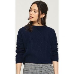 Sweter z warkoczowym splotem - Niebieski. Swetry marki DOMYOS. W wyprzedaży za 29.99 zł.