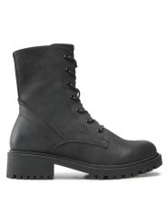 Clara Barson Trapery WS5600-09 Czarny. Czarne traperki Clara Barson, bez wzorów, ze skóry, bez obcasa, bez zapięcia. Za 159.99 zł.