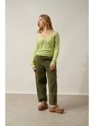 AUTHENTIC CASHMERE Kaszmirowy sweter "Giusalet" w kolorze jasnozielonym rozmiar: XXL. Zielone swetry AUTHENTIC CASHMERE, xxl, bez wzorów, z kaszmiru, bez ramiączek. Za 352.43 zł.