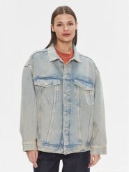 Tommy Jeans Kurtka jeansowa Daisy DW0DW16995 Niebieski Oversize. Niebieskie kurtki Tommy Jeans, m, bez wzorów, z bawełny, bez kaptura. Za 469.99 zł.