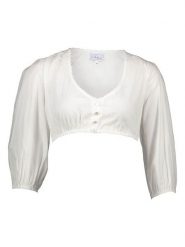 Turi Landhaus Bluzka w kolorze białym rozmiar: 42. Białe bluzki Turi Landhaus, bez wzorów, z bawełny, bez kołnierzyka, bez ramiączek. Za 148.95 zł.