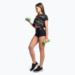 Spodenki treningowe damskie Gymshark Training Short Shorts. Czarne szorty sportowe Gymshark, bez wzorów, z elastanu, na fitness i siłownię. Za 89.99 zł.