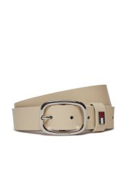 Tommy Jeans Pasek Damski Tjw Oval 3.0 AW0AW15836 Beżowy. Brązowe paski Tommy Jeans, bez wzorów, z jeansu. Za 159.99 zł.