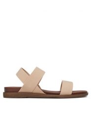 Clara Barson Sandały WS060701-01 Beżowy. Brązowe sandały Clara Barson, bez wzorów, z materiału, bez obcasa, na płaskiej podeszwie, bez zapięcia. Za 79.99 zł.