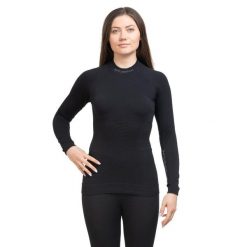 Koszulka damska termoaktywna Brubeck Thermo Extreme. Czarne bielizna termoaktywna damska Brubeck, bez wzorów, bez ramiączek. Za 205.99 zł.